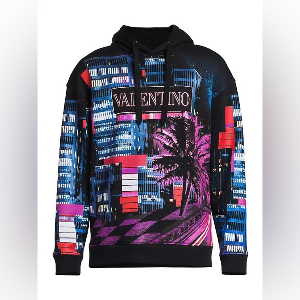 Auth Valentino “Electric City” Hoodie